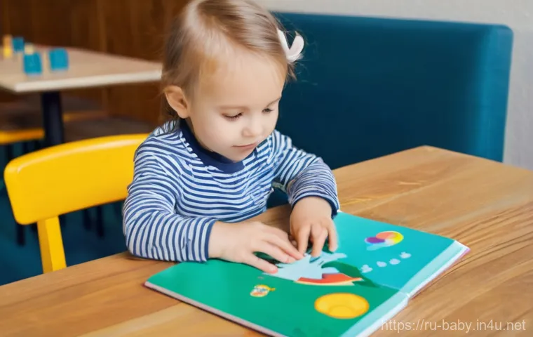아기와 외식 꿀팁 - A smiling mother and her happy baby are enjoying a bright, family-friendly cafe. The cafe interior i...