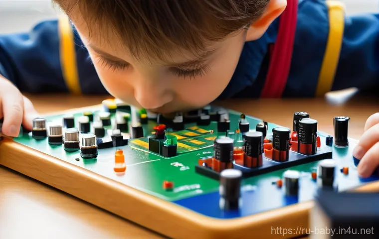 아기 손가락 사용 장난감 - 5 years old, wearing a clean, protective bib over their T-shirt and a visible diaper, is sitting at ...