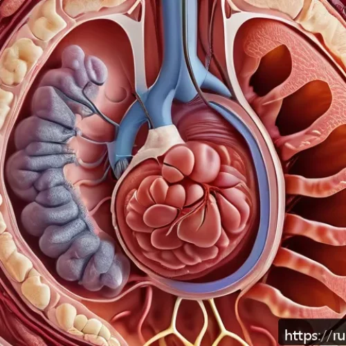 Home 33 임신 주차별 태아 발달 - A detailed, realistic medical illustration of a human fetus at 8 weeks gestation inside the womb, sh...